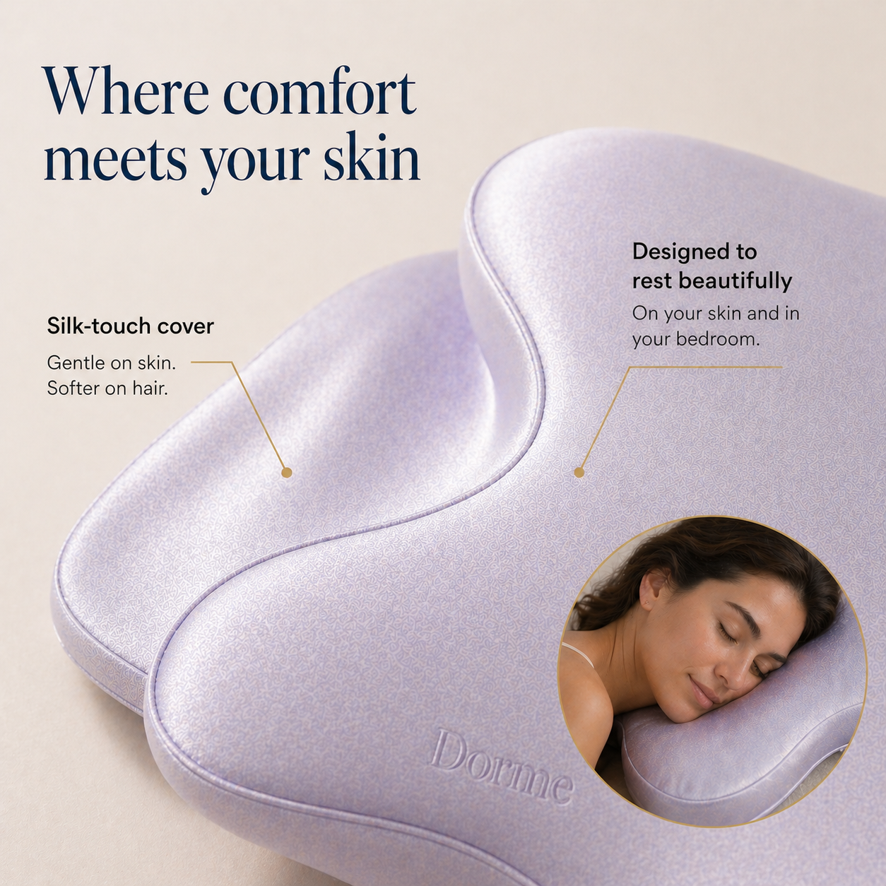 Dorme Silk Contour Pillow