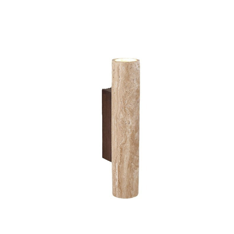 Wall Light | Japandi Travertine Minimalist Up Down Sconce Fixture 1