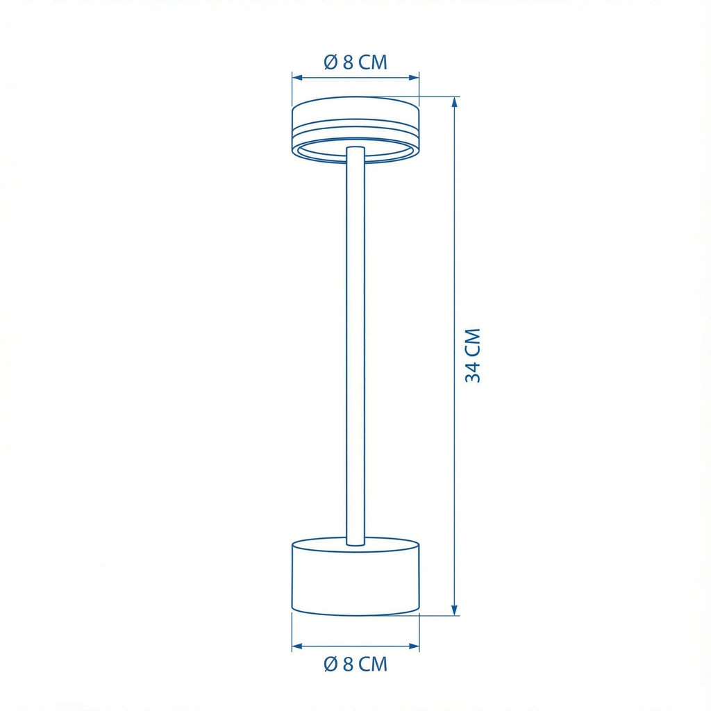 Bedside Table Lamp | Minimalist Iron Wireless Rechargeable Ambient Light