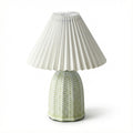 Bedside Table Lamp | Vintage Pleated Ceramic Soft Glow