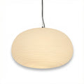 Pendant Lamp | Ribbed Opal Glass Minimalist Adjustable Ceiling Light