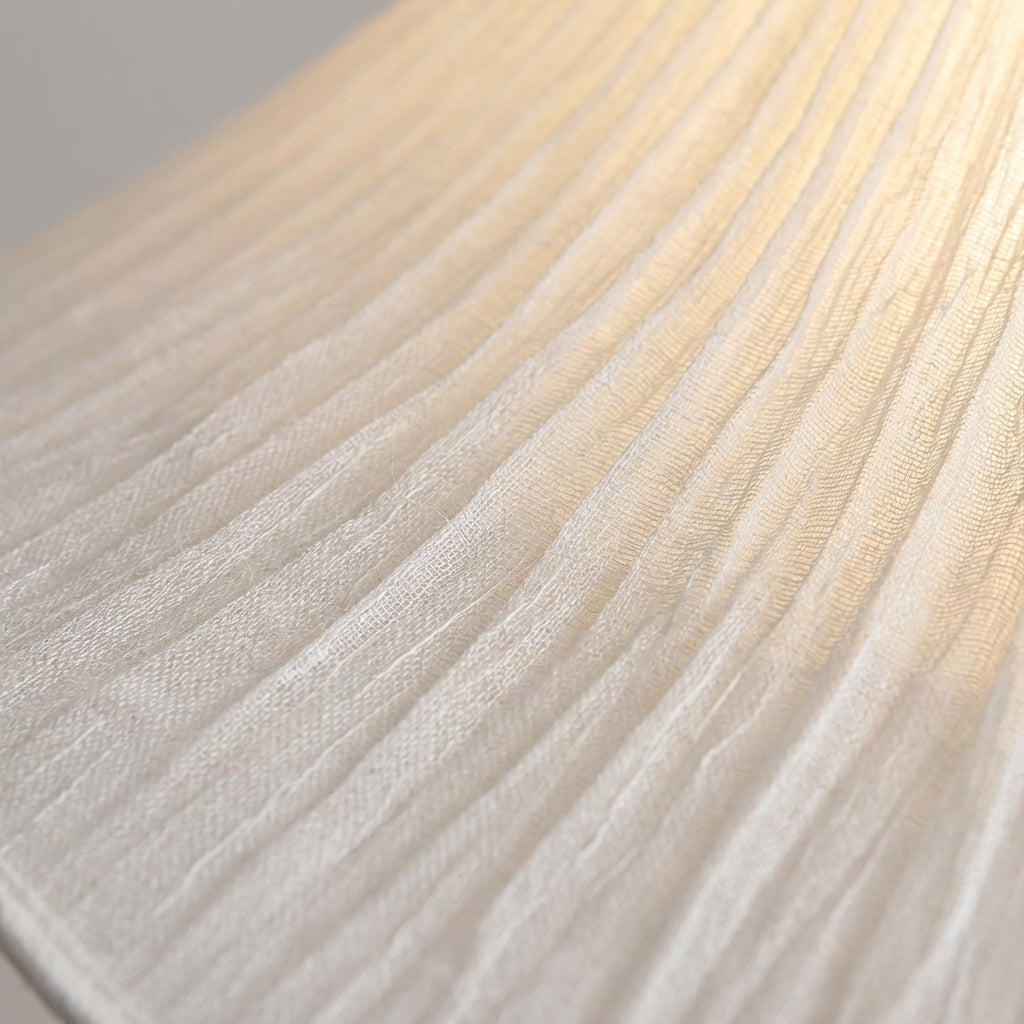 Pendant Light | Japandi Fabric Design with Adjustable Height and Warm Glow