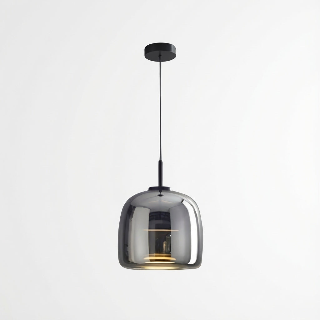 Retro Hand-Blown Glass Pendant | Adjustable Minimalist Kitchen Light