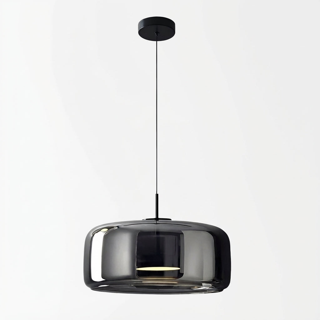 Retro Hand-Blown Glass Pendant | Adjustable Minimalist Kitchen Light