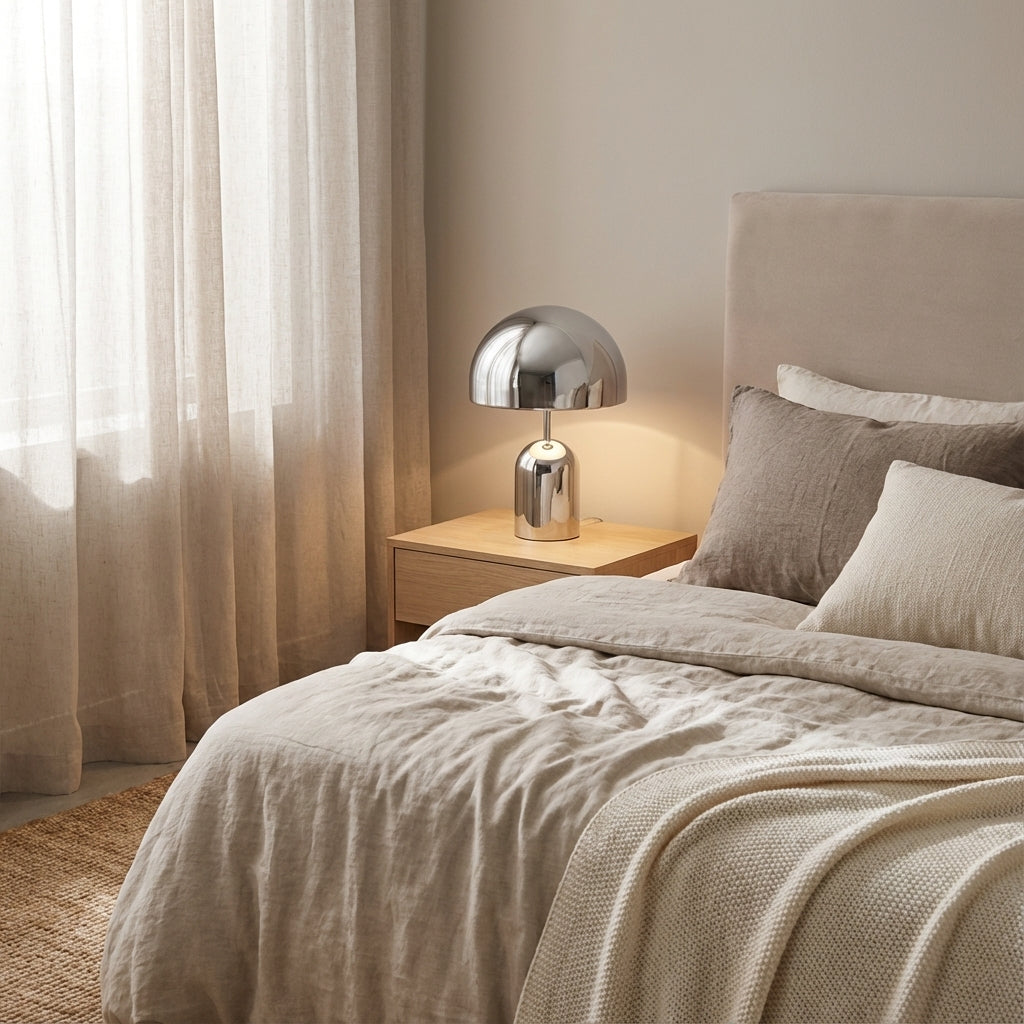 Table Lamp | Modern Metal Bell Design with Ambient Glow