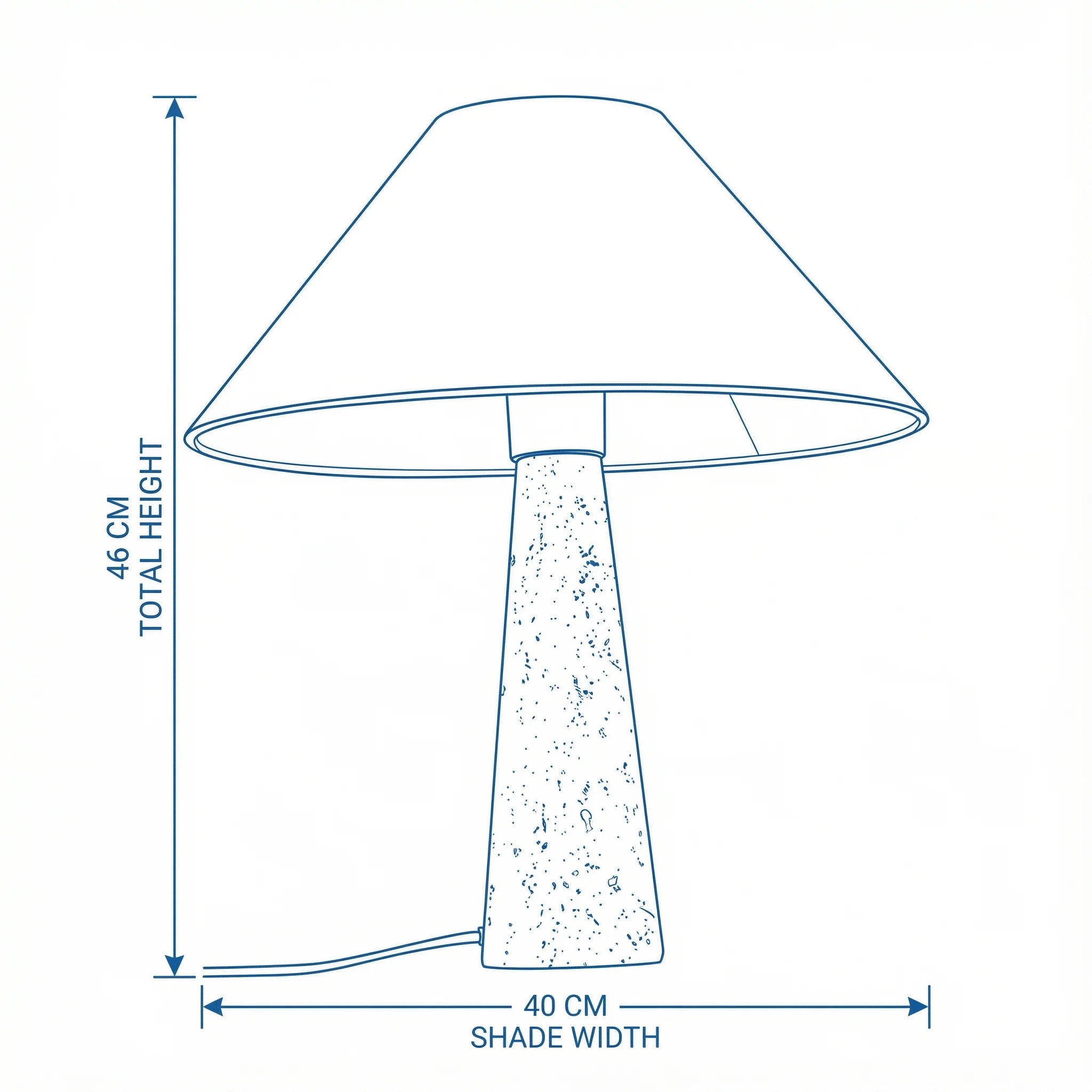 Table Lamp | Travertine Stone Base Modern Fabric Shade Versatile Lighting